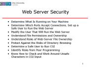 Web Server Security