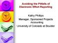 Avoiding the Pitfalls of Electronic Effort Reporting PowerPoint PPT Presentation