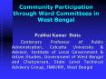 Community Participation through Ward Committees in West Bengal PowerPoint PPT Presentation