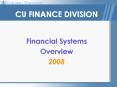 CU FINANCE DIVISION PowerPoint PPT Presentation