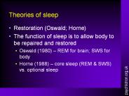 Theories of sleep