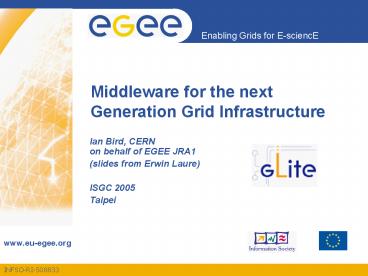 Middleware for the next Generation Grid Infrastructure