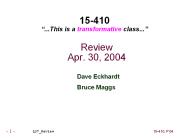 Review Apr. 30, 2004