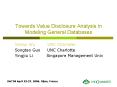 Towards Value Disclosure Analysis in Modeling General Databases PowerPoint PPT Presentation