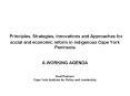 Principles, Strategies, Innovations and Approaches for social and economic reform in indigenous Cape PowerPoint PPT Presentation