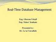 Real-Time Database Management