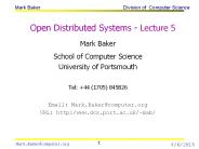 Open Distributed Systems - Lecture 5