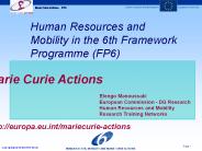Marie Curie Actions