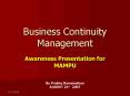 Business Continuity Management PowerPoint PPT Presentation