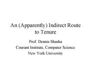 An Apparently Indirect Route to Tenure