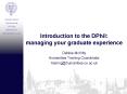 Introduction to the DPhil: managing your graduate experience PowerPoint PPT Presentation