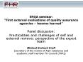ENQA seminar: First external evaluations of quality assurance agencies lessons learned PowerPoint PPT Presentation