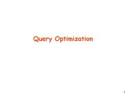 Query Optimization