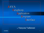JAVA Telephony Application Program Interface