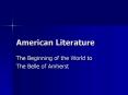 American Literature PowerPoint PPT Presentation