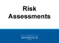 Risk Assessments PowerPoint PPT Presentation