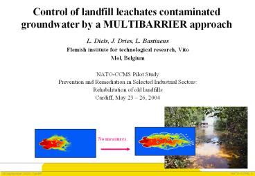Control of landfill leachates contaminated groundwater by a MULTIBARRIER approach