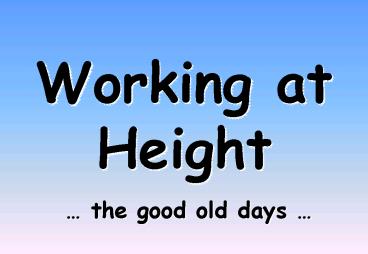 Working at Height