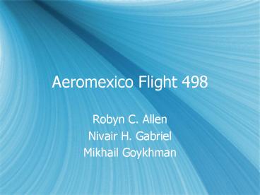 Aeromexico Flight 498