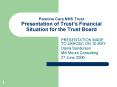 Pennine Care NHS Trust Presentation of Trusts Financial Situation for the Trust Board PowerPoint PPT Presentation