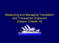 Measuring and Managing Translation and Transaction Exposure [Shapiro: Chapter 10] PowerPoint PPT Presentation