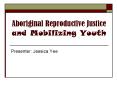 Aboriginal Reproductive Justice and Mobilizing Youth PowerPoint PPT Presentation