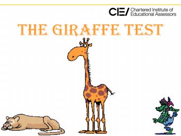 THE gIRAFFE TEST
