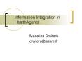 Information Integration in HealthAgents PowerPoint PPT Presentation