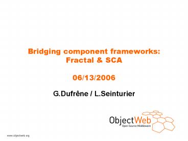 Bridging component frameworks: Fractal