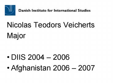 Danish Institute for International Studies