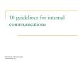 10 guidelines for internal communications PowerPoint PPT Presentation