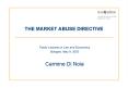 THE MARKET ABUSE DIRECTIVE PowerPoint PPT Presentation