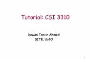 Tutorial: CSI 3310