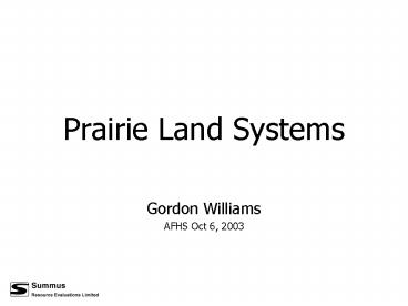 Prairie Land Systems