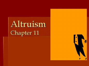 Altruism Chapter 11