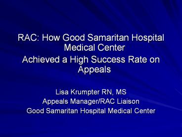 RAC:%20How%20Good%20Samaritan%20Hospital%20Medical%20Center