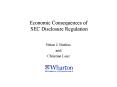 Economic Consequences of SEC Disclosure Regulation PowerPoint PPT Presentation