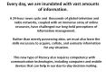 A 24-hour news cycle and thousands of global television and radio networks, coupled with an immense array of online resources, have challenged our long-held perceptions of information management.  Rather than merely possessing data, we must also learn PowerPoint PPT Presentation
