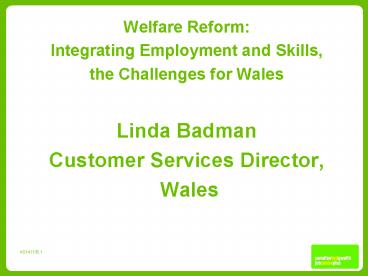 Welfare Reform: