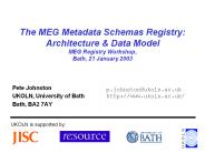 The MEG Metadata Schemas Registry: Architecture