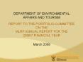 DEPARTMENT OF ENVIRONMENTAL AFFAIRS AND TOURISM REPORT TO THE PORTFOLIO COMMITTEE ON THE MLRF ANNUAL REPORT FOR THE 2006/7 FINANCIAL YEAR PowerPoint PPT Presentation
