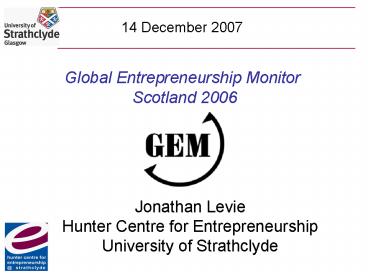 Global Entrepreneurship Monitor