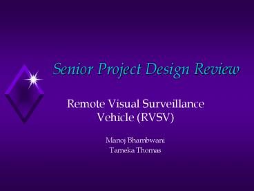 Senior Project Design Review