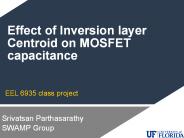 Effect of Inversion layer Centroid on MOSFET capacitance