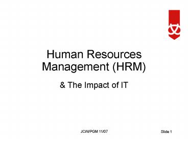 Human Resources Management HRM