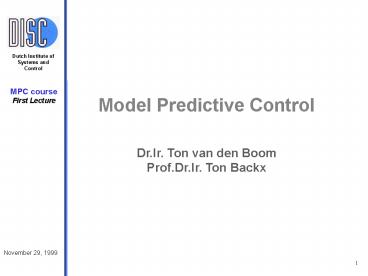 MPC course materials presentation | free to view