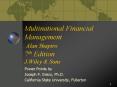 Multinational Financial Management Alan Shapiro 7th Edition J.Wiley PowerPoint PPT Presentation