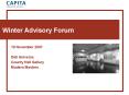 Winter Advisory Forum PowerPoint PPT Presentation