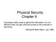 Physical Security Chapter 9 PowerPoint PPT Presentation