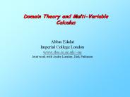 Domain Theory and Multi-Variable Calculus